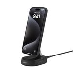 Belkin Magsafe Wireless 15W Qi2 Charging Stand | Magnetic Convertible Charger for Apple iPhone 16, 15, 14, 13 & 12 Series, Airpods and Other Magsafe Compatible Devices | Black