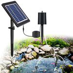 Lewisia 4W Solar Pond Aerator Air Pump Kit with Air Hose and Bubble Stones 3 Working Modes Bubble Oxygenator