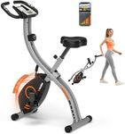 Exercise Bike Foldable with 16-Level Magnetic Resistance LCD Display Compact Folding Stationary Bike for Home Gym Workout Supported App