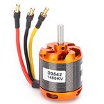 RC Electric Motor, D3542 Brushless Motor RC Airplane Replacement Accessory for RC Fixed Wing Aircraft (1450KV)