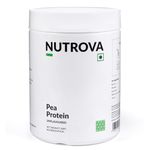 NUTROVA Pea Protein Powder, Vegan Protein Isolate - No Added Sugar, Artificial Sweeteners or Flavours, Vegan & Gluten-free - Easy to Mix (300gm) 80% protein content, 8g of protein in every 10g scoop