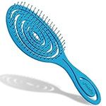 Ninabella Organic Detangling Hair Brush for Women, Men & Children - Does not Pull on Hair - Hair Straightening Brushes for Straight, Curly & Wet Hair - Unique Spiral Hairbrush