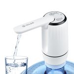 ISILER Automatic Water Dispenser Pump, 800Mah Usb Rechargeable Drinking Water Pump For 20 Liter Bottle Can, Portable&Foldable Wireless Water Pump For Home Office School Camping Party,White