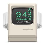 elago W3 Stand Compatible with Apple Watch Ultra2/Ultra/10/9/8/7/6/5/4/3/2/1/SE (49mm, 46mm, 45mm, 44mm,42mm) - Classic Monitor Design, Compatible with Nightstand Mode (Classic White)