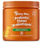 Zesty Paws Probiotics for Dogs - Dog Probiotics Chewable for Gut Flora & Immune System Support - Pet Supplement with Premium DE111 Bacillus subtilis - Pumpkin Flavour - 90 Count