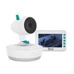 Babymoov YOO Moov Motorised Video Baby Monitor with Camera and Night Vision, 2 Way Talkback, Zoom, Remote Pan and Tilt, Night Light, Temperature Indicator