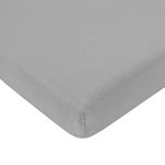 American Baby Company 100% Cotton Value Jersey Knit Fitted Portable/Mini-Crib Sheet, Gray