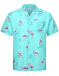 APTRO Men's Hawaiian Shirt Short Sleeve Summer Aloha Shirt HW061 L