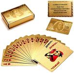 INDIA TOY Gold Deck of Waterproof Cards, Flexible PVC Plastic Gold Playing Cards Premium Poker Cards Gold Waterproof Playing Cards Washable Flexible Use for Party Game