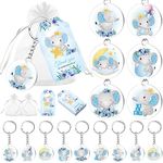 Kigeli 36 Set Elephant Acrylic Keychains Elephant Party Return Gifts for Guests Thank You Tags for Gender Reveal