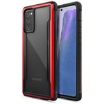 Raptic Shield, Samsung Galaxy Note 20 Case (Formerly Defense Shield) - Military Grade Drop Tested, Anodized Aluminum, TPU, and Polycarbonate Protective Case for Samsung Galaxy Note 20, Red