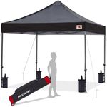 ABCCANOPY Pop up Canopy Tent Commercial Instant Shelter with Wheeled Carry Bag, 10x10 FT Black