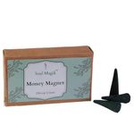 Soul Magik Spiritual Money Magnet Dhoop Cone - Aromatic Incense for Prosperity and Abundance (Pack of 30)