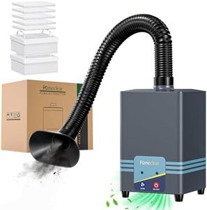 FumeClear FC-2001S Solder Fume Extractor, Titanium Gray 128 to 168m³/h Strong Suction Soldering Fume Extractor, Low Noise High Efficiency 3-speed Smoke Extractor, Suitable for Hand Soldering