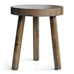 Eden Creations Wooden Stool - Ideal Plant Table, Side Table for Living Room, Indoor Plant Stand, Small Bedside or Bathroom table, Mini Table (35cm)