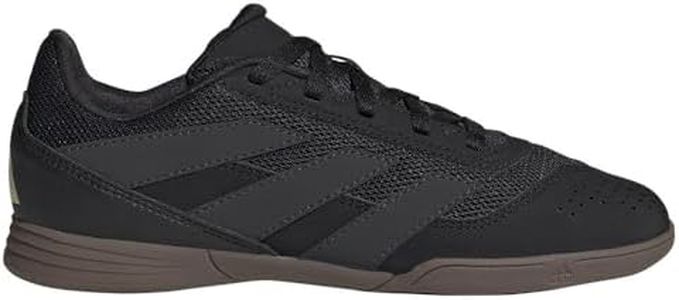 adidas Predator Club J Football Boots Indoor Sala, Scarpe da Calcio Unisex-Adulto, Core Black/Carbon/Gold Met, 38 EU