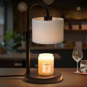 FINCMY Candle Warmer Lamp with Timer, Dimmable Candle Wax Warmer Candle Lamp with 2 Bulbs, House Warming Gifts Brithday Gifts for Women Bedroom Home Decor