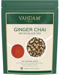 VAHDAM, Ginger Masala Chai Tea (50+ Cups,3.53oz) Authentic Indian Ginger Tea | Spiced Chai Tea Loose Leaf | Brew Hot Tea, Iced Tea Or Chai Latte | Vacuum Sealed Pack