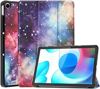 SwooK Flip Cover Case for Realme Pad 10.4 inch Tablet Trifold Stand Lightweight Slim Protective Folio Flip Cover Case (Galaxy)