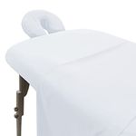 LONDON LINENS Soft Microfiber Massage Table Sheets Set 3 Piece Set - Includes Massage Table Cover, Massage Fitted Sheet, and Massage Face Rest Cover (White)