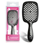 Majestique Detangler Brush Naturals - 100% Bio-Friendly Detangling brush Ultra-Soft Tipped Nylon - Glide Through Tangles with Ease - Multicolor