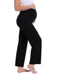 Joyaria Womens Maternity/Pregnancy/Pregnant High Waisted/Waist Yoga/Workout Pants Plus Size Black,XXL