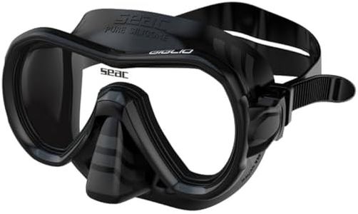 Seac Giglio, Snorkelling and Scuba Diving Mask for Adults and Younger Divers, Regular, Black