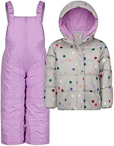 Carter's Toddler & Big Girls' Insulated 2-Piece Print Snowsuit and Bib Snow Pant Ski Set