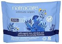 Natracare Organic Cotton Intimate Wipes, 12 Count