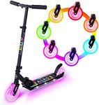 Aero C3 Wheel Kick Scooter for Kids Ages 6-12 or 7-12 or 8-10 or 8-12 with Dynamic Lights, 2 Wheels Scooters for Boys and Girls with Light up Wheels and Deck