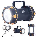 AYL LED Camping Lantern Rechargeable, Camping Flashlight 8 Light Modes, 4800mAh Power Bank, Waterproof, Lantern Flashlight for Emergency, Hurricane, Power Outages, USB Cable with Tripod Included