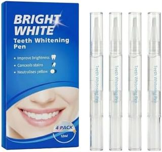 Teeth Whitening Pen 4 Pcs, Professional Dental Whitening Gel Serum with Brush, At-Home Teeth Stain Remover for Bright Smile, Safe & Easy to Use