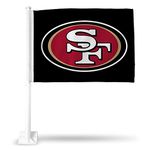 NFL San Francisco 49ers Car Flag, Black, with White Pole