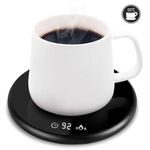 MQUPIN Coffee Mug Warmer, Electric Smart Beverage Mug Warmer Cup Warmer with Touch Tech & LED Backlit Display, Coffee Warmer for Home Office Coffee Mug, Milk-Cup Warmer with 2 Temperature Settings