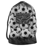 JOYVOX Extra Large Ball Mesh Bag with Adjustable Shoulder Strap and Drawstring - Ideal for Soccer, Basketball, Volleyball, Swim Gear, Beach Toys (29” x 40”)