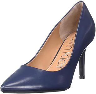Calvin Klein Women's Gayle Pump, Navy Leather, 7.5
