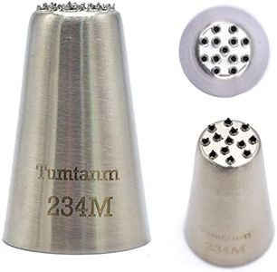 Tumtanm 234M Nozzle Grass Piping Tip, Large Seamless Stainless Steel Icing Piping Nozzle Tip #234M