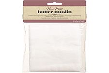 KitchenCraft Home Made Butter Muslin Cloth for Straining, Cotton, 90 cm,White