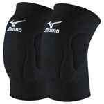 Mizuno Unisex Knee Guard Protector, Black Knee Pad for Sports and Outdoor Activities, Volleyball Protective Gear (XL)
