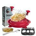 Pro 12" Chicken Shredder | Chicken Shredder Tool Twist | Meat Shredder | Chicken Breast Shredder | Food Shredder | Pulled Pork Shredder | Anti-Slip Base | Cleaning Brush | BPA Free with Suction Cups