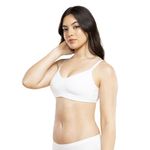 Enamor Women's Cotton Wire Free Casual T-Shirt Bra (A027_White