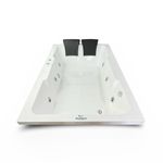 INDUS BATH Couple Bath Seater, 6 Feet by 4 Feet Bath, Freestanding Whirlpool Massage Bath Tub with lighting system, bath, bath tub for adult 2 person