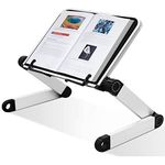 Adjustable Book Stand,Bigger Size and More Load-Bearing Aluminum Book Holders for Reading Hands Free,Ergonomic Book Holder for Tablets, Magazines, Documents