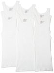 Hanes Mens 6 Pack Classics A-Shirt Undershirts - 7990P6 White Medium