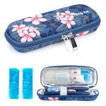 YOUSHARES Insulin Pen Case - Insulin Case with 2 Ice Packs Small Insulated Bag for Insulin, Medicine Cool Bag for Diabetes Supplies (Magnolia)