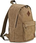 Seemeroad Canvas Vintage Backpack Lightweight Travel Daypack Laptop Backpack College Student Rucksack for Men Women (Brown)