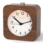 aboveClock Alarm Clocks, Bedside Clock, analogue alarm clock, Wooden Alarm Clock, Silent Alarm Clocks Bedside non Ticking with Snooze Function/Night Light for Bedrooms【1 AA Battery Required】