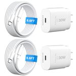 30W USB C i Phone 16 15 Charger Fast Charging,2PACK Wall Charger for iPhone 16 15 Pro Max Charger Cord 6.6FT Fast Type C Charger Block for iPhone 16/16 Pro/15 Plus/15 Pro/15 Pro Max,i Pad Pro/Air/Mini