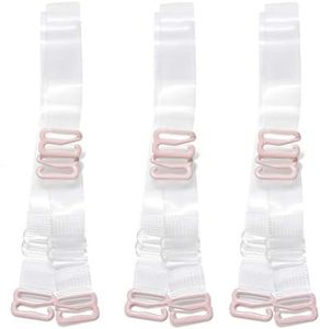 YarBar 3 Paires Femme Claires Bretelles de Soutien-gorge Invisibles Transparent Invisible Réglable