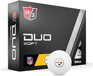 WILSON Staff 2023 Duo Soft NFL Golf Balls - 12 Balls, White, Pittsburgh Steelers